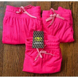 Lot Of 3 New Athletic Works Size M Womens Dri-Works Recycled Pink Mesh Shorts